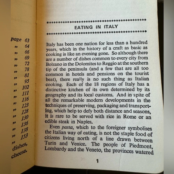VINTAGE 1967 Sunday Telegraph Menu Reader: Italy by Jean Robertson - Picture 12 of 15